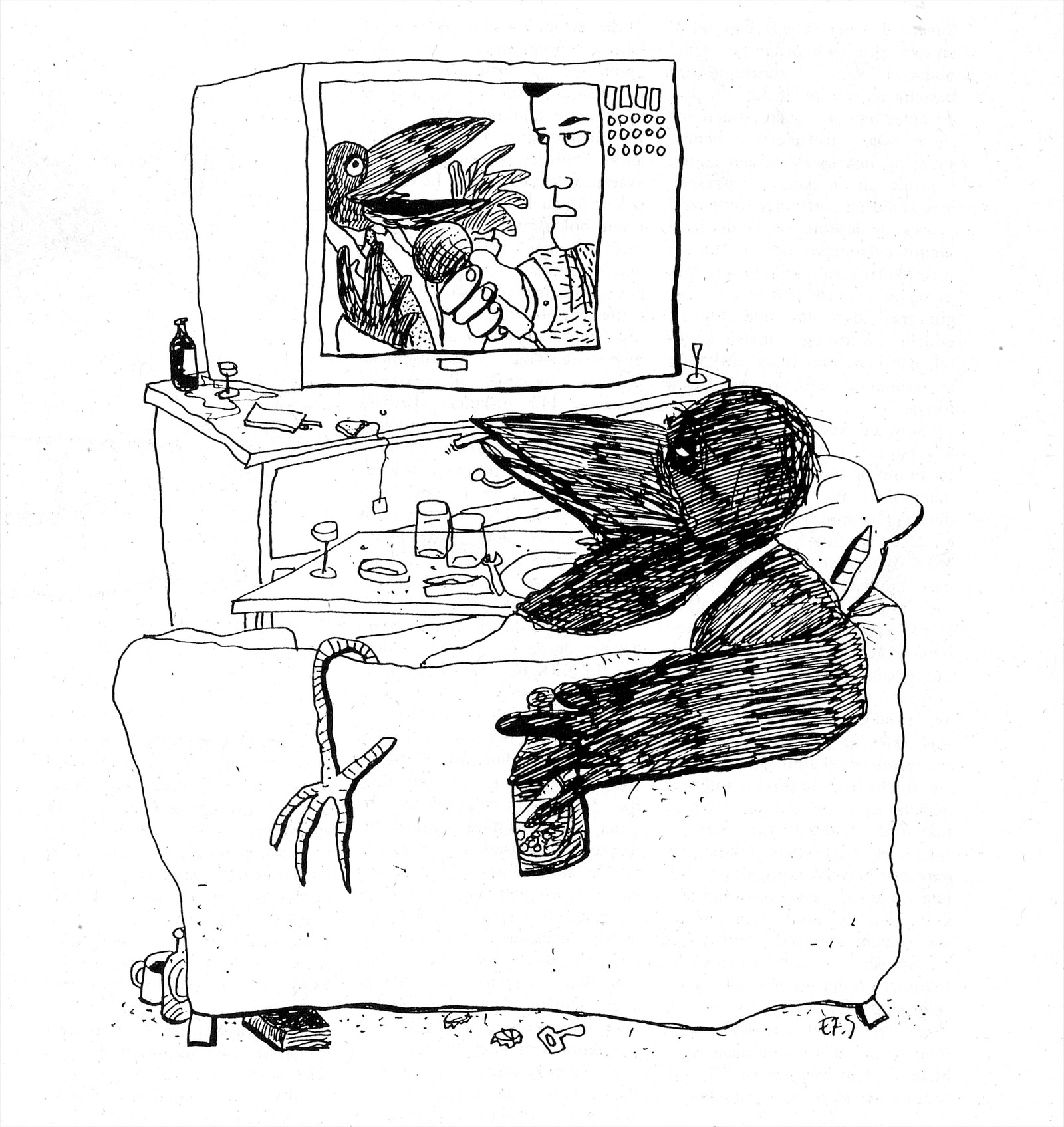 Illustrasjon: Eivind Falk / Prosa nr. 1/1995