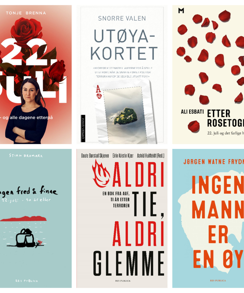 Kollage av omtalte bokomslag.