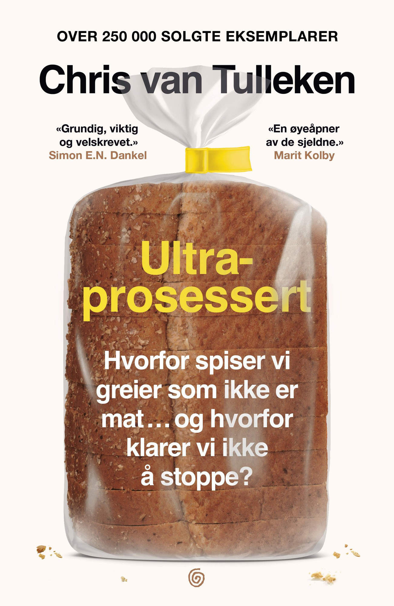 Omslagsfoto, oppskåret butikkbrød i plastpose